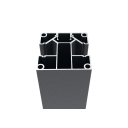 Set aus Aluminium-Eckpfosten 70x70 mit Abdeckleiste für 20 Lamellenfüllungen - 2000mm R7016